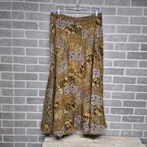Womens‎ Boho PatchWork Waist Elastic Maxi Skirt Reversible Size L/XL